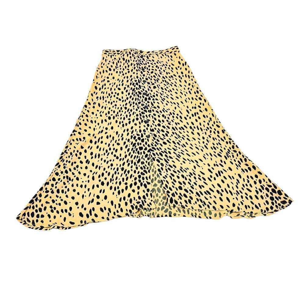 Whistles Leopard Print Long Maxi A Line Skirt Size 8 MINT